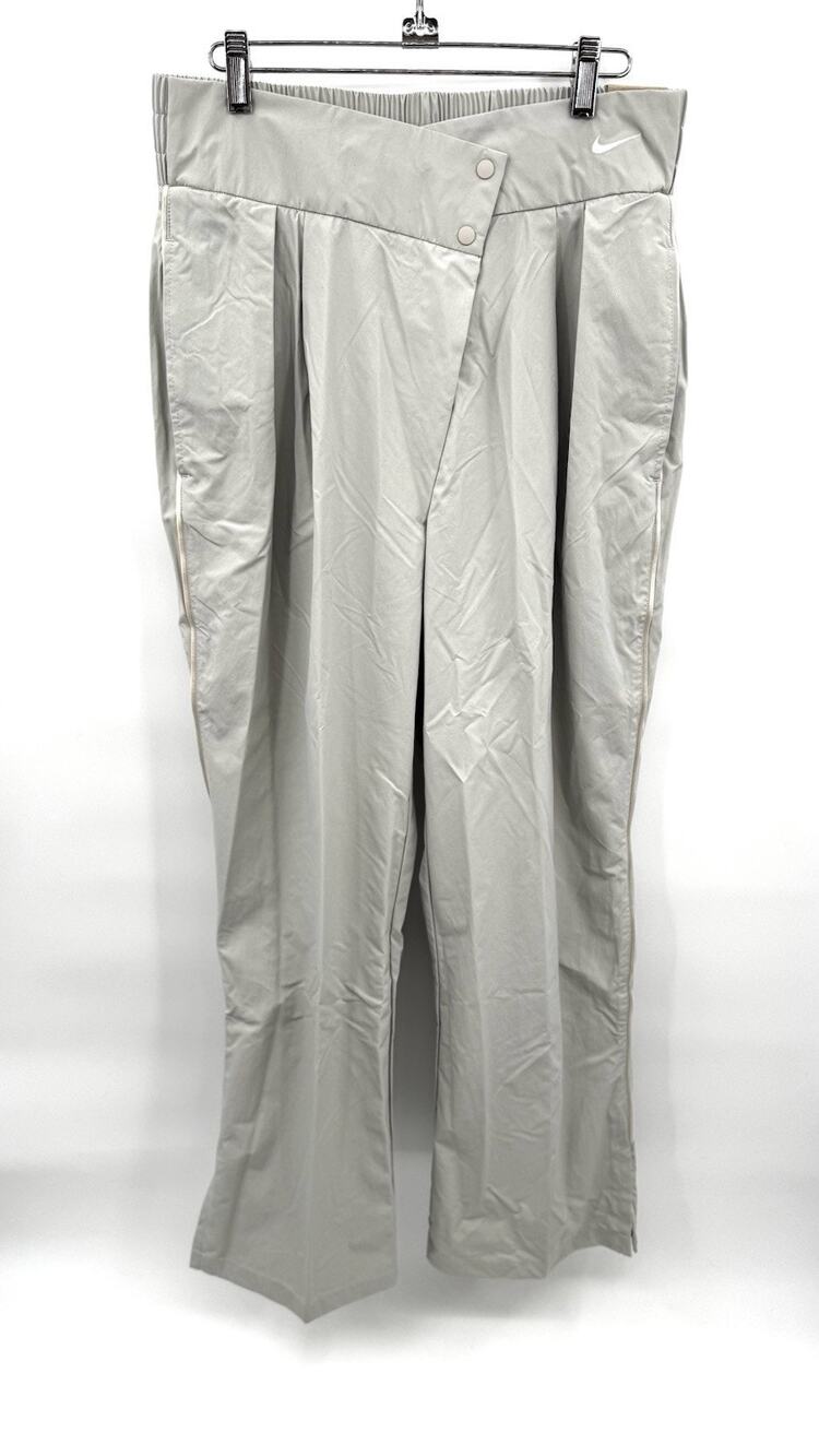 Nike Track Pants Asymmetric Waist Trousers Size Medium Light Iron Ore